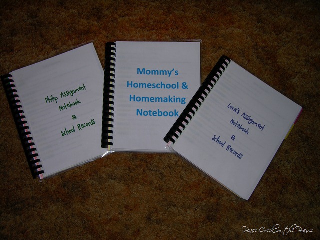 Our Assignment and Record Keeping Notebooks~Using TOS Planner and My Custom Planner Pages