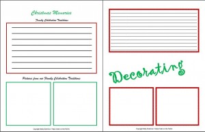 Family Christmas Memories Notebooking Pages Sample 